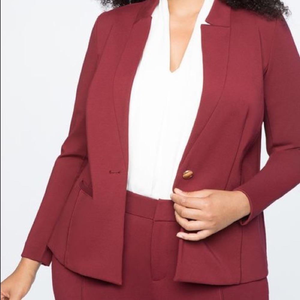 Eloquii Deep Red Blazer